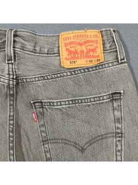 Levi's Jeans Men's 32x32 Fits 32x29 Gray 578 Baggy Denim Skater